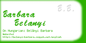 barbara belanyi business card
