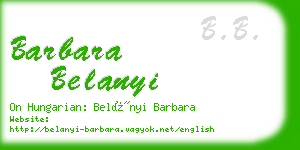 barbara belanyi business card